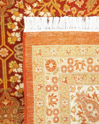 Traditional Mogul Orange Wool Area Rug 8' 3" x 10' 8" - Solo Rugs