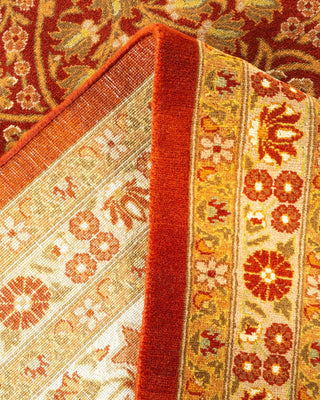 Traditional Mogul Orange Wool Area Rug 8' 3" x 10' 8" - Solo Rugs