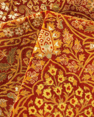 Traditional Mogul Orange Wool Area Rug 8' 3" x 10' 8" - Solo Rugs