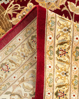 Traditional Mogul Red Wool Area Rug 9' 2" x 12' 4" - Solo Rugs