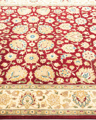 Traditional Mogul Red Wool Area Rug 4' 1" x 6' 1" - Solo Rugs