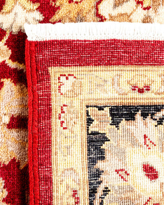Traditional Mogul Red Wool Area Rug 4' 1" x 6' 0" - Solo Rugs