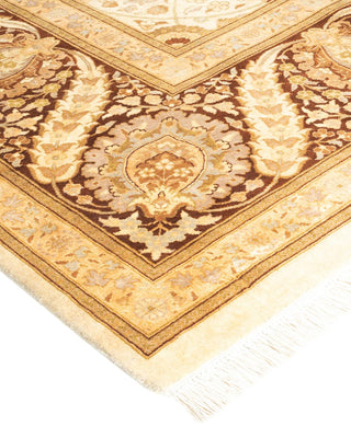 Traditional Mogul Ivory Wool Area Rug 9' 3" x 16' 0" - Solo Rugs