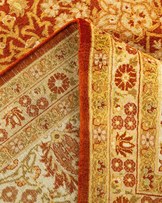 Traditional Mogul Orange Wool Area Rug 8' 2" x 10' 2" - Solo Rugs