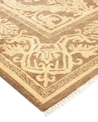 Contemporary Eclectic Ivory Wool Area Rug 7' 10" x 9' 8" - Solo Rugs