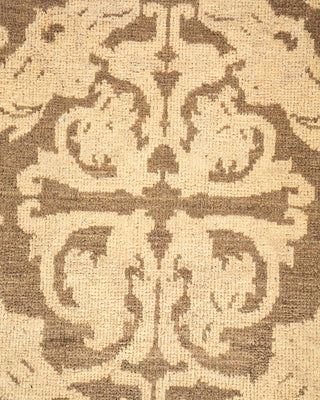 Contemporary Eclectic Ivory Wool Area Rug 7' 10" x 9' 8" - Solo Rugs