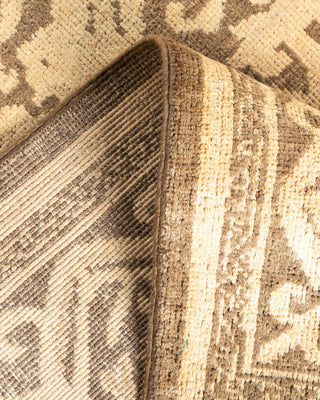 Contemporary Eclectic Ivory Wool Area Rug 7' 10" x 9' 8" - Solo Rugs