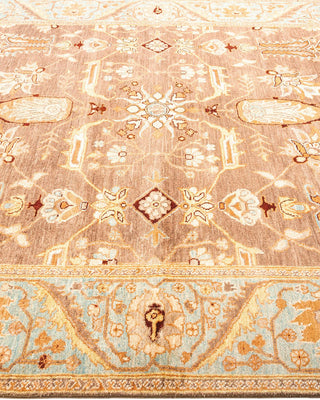 Contemporary Eclectic Brown Wool Area Rug 6' 3" x 8' 10" - Solo Rugs