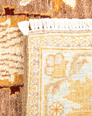 Contemporary Eclectic Brown Wool Area Rug 6' 3" x 8' 10" - Solo Rugs