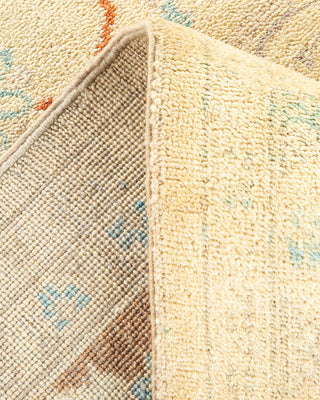 Contemporary Eclectic Ivory Wool Area Rug 9' 1" x 11' 9" - Solo Rugs