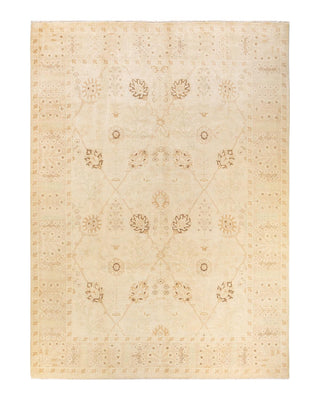 Contemporary Eclectic Ivory Wool Area Rug 8' 10" x 12' 1" - Solo Rugs