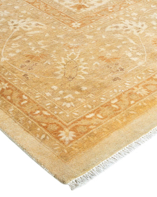 Traditional Mogul Ivory Wool Area Rug 10' 0" x 13' 7" - Solo Rugs