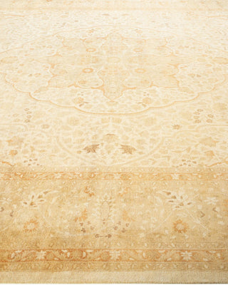 Traditional Mogul Ivory Wool Area Rug 10' 0" x 13' 7" - Solo Rugs