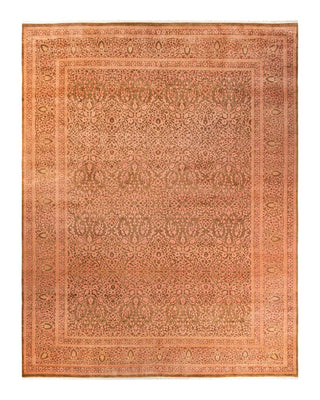 Traditional Mogul Yellow Wool Area Rug 10' 2" x 13' 1" - Solo Rugs