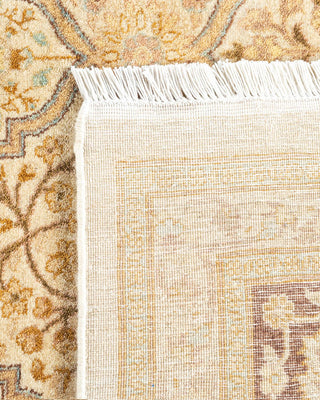 Traditional Mogul Ivory Wool Area Rug 6' 1" x 9' 1" - Solo Rugs