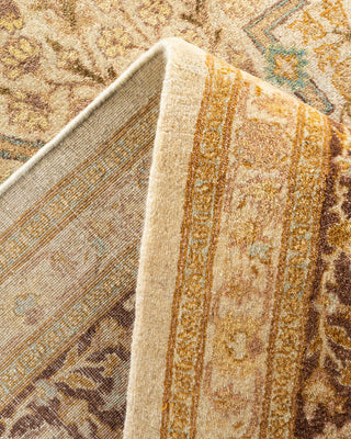 Traditional Mogul Ivory Wool Area Rug 6' 1" x 9' 1" - Solo Rugs