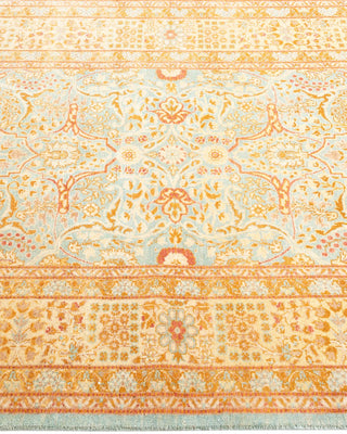 Traditional Mogul Light Blue Wool Area Rug 3' 2" x 5' 3" - Solo Rugs