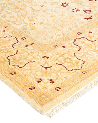 Traditional Mogul Ivory Wool Area Rug 5' 0" x 10' 7" - Solo Rugs