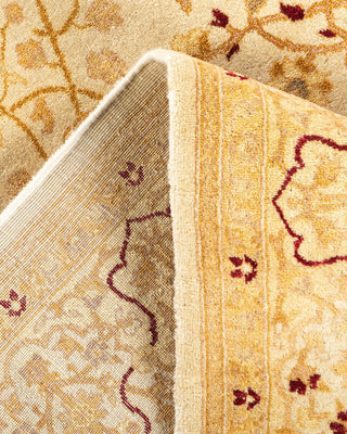 Traditional Mogul Ivory Wool Area Rug 5' 0" x 10' 7" - Solo Rugs