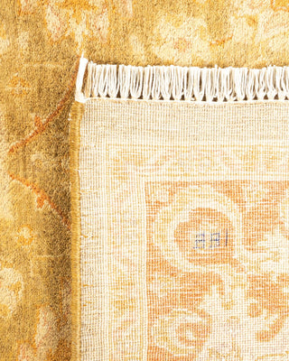Traditional Mogul Green Wool Square Area Rug 4' 7" x 6' 6" - Solo Rugs