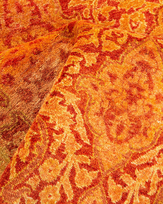 Traditional Mogul Orange Wool Area Rug 3' 2" x 5' 6" - Solo Rugs