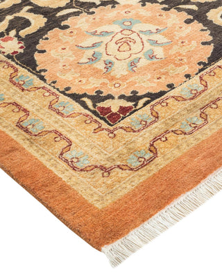 Traditional Mogul Brown Wool Area Rug 12' 0" x 18' 6" - Solo Rugs