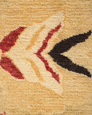 Traditional Mogul Brown Wool Area Rug 12' 0" x 18' 6" - Solo Rugs