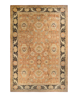 Traditional Mogul Brown Wool Area Rug 12' 0" x 18' 6" - Solo Rugs