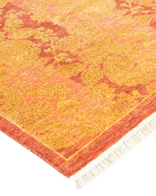 Traditional Mogul Pink Wool Area Rug 8' 2" x 9' 7" - Solo Rugs