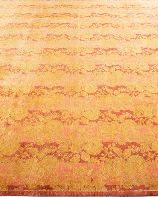Traditional Mogul Pink Wool Area Rug 8' 2" x 9' 7" - Solo Rugs