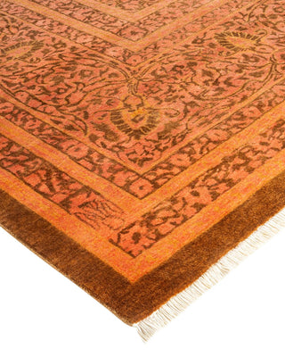 Traditional Mogul Yellow Wool Area Rug 12' 3" x 15' 5" - Solo Rugs