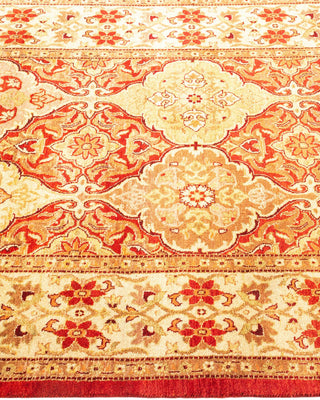 Traditional Mogul Orange Wool Area Rug 3' 1" x 5' 7" - Solo Rugs