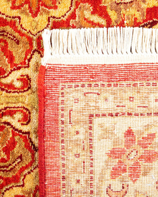 Traditional Mogul Orange Wool Area Rug 3' 1" x 5' 7" - Solo Rugs