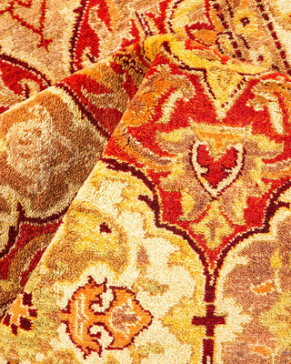 Traditional Mogul Orange Wool Area Rug 3' 1" x 5' 7" - Solo Rugs