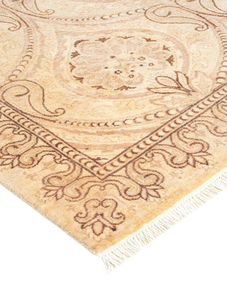 Traditional Mogul Ivory Wool Area Rug 3' 2" x 5' 1" - Solo Rugs