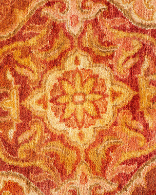 Traditional Mogul Orange Wool Area Rug 3' 2" x 5' 4" - Solo Rugs