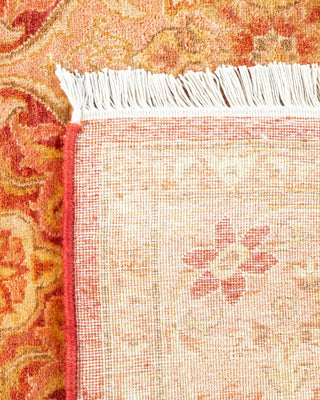 Traditional Mogul Orange Wool Area Rug 3' 2" x 5' 4" - Solo Rugs