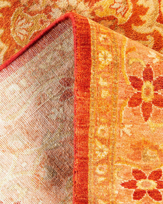 Traditional Mogul Orange Wool Area Rug 3' 2" x 5' 4" - Solo Rugs