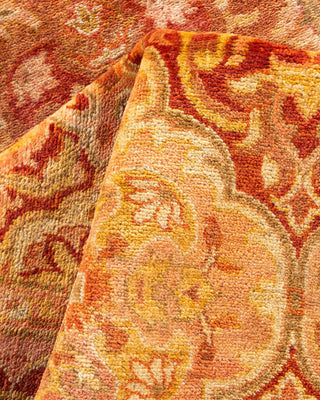 Traditional Mogul Orange Wool Area Rug 3' 2" x 5' 4" - Solo Rugs