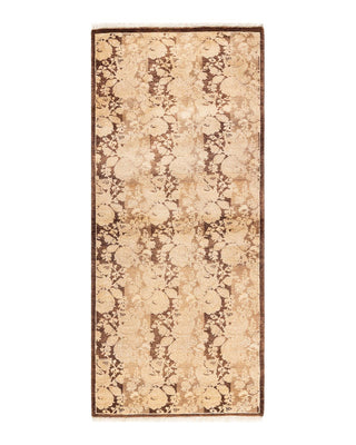 Traditional Mogul Brown Wool Runner 2' 8" x 6' 1" - Solo Rugs