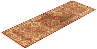 Traditional Mogul Orange Wool Runner 2' 7" x 7' 10" - Solo Rugs