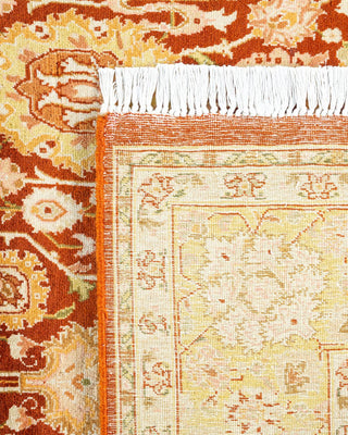 Traditional Mogul Orange Wool Area Rug 5' 1" x 8' 4" - Solo Rugs
