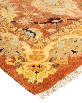 Contemporary Eclectic Brown Wool Runner 5' 2" x 9' 8" - Solo Rugs
