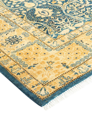 Traditional Mogul Blue Wool Runner 4' 3" x 15' 5" - Solo Rugs