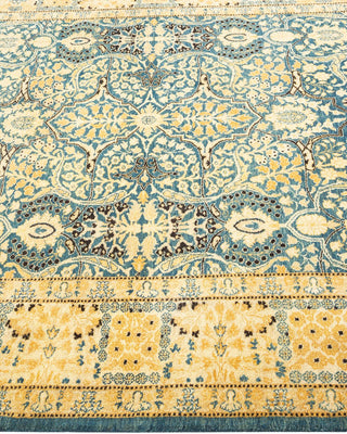 Traditional Mogul Blue Wool Runner 4' 3" x 15' 5" - Solo Rugs