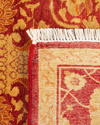 Contemporary Eclectic Red Wool Area Rug 5' 1" x 9' 7" - Solo Rugs