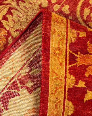 Contemporary Eclectic Red Wool Area Rug 5' 1" x 9' 7" - Solo Rugs