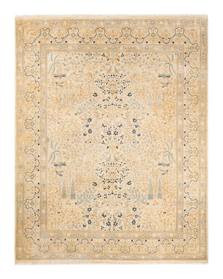 Traditional Mogul Ivory Wool Area Rug 8' 2" x 10' 3" - Solo Rugs