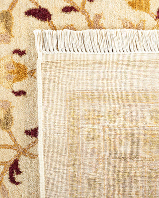 Traditional Mogul Ivory Wool Area Rug 10' 1" x 20' 0" - Solo Rugs