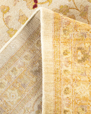 Traditional Mogul Ivory Wool Area Rug 10' 1" x 20' 0" - Solo Rugs
